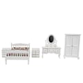 Miniatyrbillede 1 af 8: 5 stk 1/12 Dukkeskabs Miniatyr Møbler Træ Mini Soveværelses Sæt Tilbehør Soveværelsesmøbelsæt