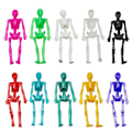 Miniatyrbild 1 av 7: 10 st Random Color TPR Mjuk Skelettram Sträckbara skelett Halloween Knepig rolig leksaksfestfavoriter