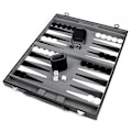 Pikkukuva 1 / 7: Kannettava Backgammon-peli Matkapeli Lapsille ja Aikuisten Taitettava Backgammon-lautapeli Backgammon Travel-set
