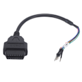 Miniatyrbillede 1 af 8: 16-bens OBD-kabelkontakt adapter ABS sort motordiagnostisk værktøj til lastbil motorcykel