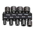 Miniatyrbillede 2 af 8: 9 stk Socket Bits 1/4in Hex Skaft Krom Vanadium Stål Skruetrækker Sokkel med Opbevaringsholder
