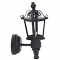 Miniatyrbillede 8 af 8: Skala 1:12 Dukkehuss Vægslampe Sort Simuleret Miniature LED Vægslampe Dukkehuss Havedekoration