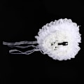 Miniatyrbilde 7 av 8: Elegant Hvit Hjerteformet Bryllup Brudgom Brud Ring Pute Holder BoxWhite