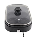 Miniatyrbillede 3 af 8: 6-huls æggstegepande Nonstick-morgenmadspande Multifunktionel morgenmadsmaskine Hamburgermaskine med låg