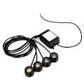 Miniatyrbillede 2 af 8: 12V 6W 4-i-1 LED Eagle Eye Nødstrobelampe Trådløs DRL Fjernbetjening Dagkørelys 16 Blinktilstande