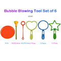 Miniatyrbillede 2 af 6: 6 stk/sæt Tilfældig farve Børn Bubble Wand Tool Bubble Maker Koncentrat Stick Blæser Udendørs Blæsende Bubble Tool Sjove legetøj Gaver