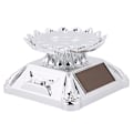 Miniatyrbilde 4 av 8: Solar Showcase 360 ​​roterende skiveplate Klokker Telefon Smykker Ring Display Stativ (sølv)