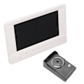 Pikkukuva 5 / 8: Videoovikello 7 tuuman HD Yökuva IP55 vedenkestävä intercom visuaalinen ovikello asunnoille 100‑240V AU-liitäntä