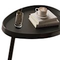 Miniatyrbild 8 av 8: C-format sidobord litet ägg Ovalt soffände Soffbord som glider under för vardagsrummet Svart