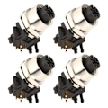 Miniatyrbillede 4 af 8: 4 stk Elektrisk Aviation Socket Connector M12 5-polet Aluminiumlegering Vandafvisende til RV Båd