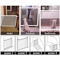 Miniatyrbild 6 av 8: Hundstaket inomhus isoleringsport Bärbar Säkerhet Fällbar Infällbar trappa Hundgrind för katt Vit 28,3 X 47,2 tum