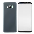 Miniatyrbillede 8 af 8: Mobiltelefon Bagside Glas Cover Front Skærm Glas Linse Udskiftningssæt til Samsung S8 Sølv