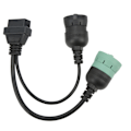 Pikkukuva 8 / 8: OBD2-kaapeli kuorma-autoille OBDII 16-nastainen naaras 6-nastainen J1708 9-nastainen J1939 jakaja Y diagnostiikkaskannerikaapeli autoille ja kuorma-autoille