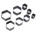 Miniatyrbild 3 av 8: 8st Lädermanschettform DIY Hexagonal Form Skärpa Högkolstål Hollow Punch Cutter för Lagerläggning av Tyg Smycken