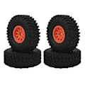 Pikkukuva 8 / 8: 4 kpl RC-auton renkaat 120 mm 1,9 tuuman kumia 10 säteen nylonilla varustettavat navat RC-auton osat Axial SCX10 90046 Traxxas Redcat GEN8 Orange