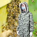 Miniatyrbild 4 av 8: Dubbla dragkedjor i ett stycke Bidräkt Biodlingsskyddskläder med handskar för biodlare (1 par XXL handskar XXL bidräkt)