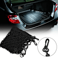 Miniatyrbillede 4 af 8: Universal bil bagagerumsnet med dobbelt lag, mesh opbevaringslomme organizer