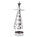 Miniatyrbild 2 av 8: Spinnande ljushållare Roterande ljusstake Set för romantiskt bröllop julfest Silver Snowflake