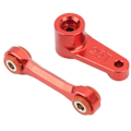 Miniatyrbild 4 av 8: 25T servostyrarm dragstång Professionell aluminiumlegering RC servoarm dragstång för ARRMA 1/7 1/8 RC bil Röd