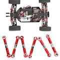Miniatyrbilde 5 av 8: 6 stk metall dragstang fjernkontroll biltilbehør for Wltoys 1/18 A959 RC bil