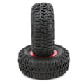 Pikkukuva 8 / 8: 2 kpl vanteita ja renkaita Traxxas Slash 1/10 RC Short Course -kuorma-autolle, päivitysosia, punainen