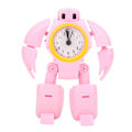 Miniatyrbild 2 av 8: Creative Mini Elektronisk Tecknad Deformation Robot Väckarklockor Barn Barnleksak (Rosa)