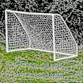 Pikkukuva 4 / 5: Jalkapalloverkkosetti juniorijalkapallomaalin harjoitteluun - 2,4m x 1,8m x 0,5m & 1,2m valkoinen