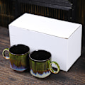 Miniatyrbillede 2 af 8: 2 stk Keramisk Kaffe Kop Special Active Glaze Stor Kaffe Kop til Kontor 150ml Kapacitet Grøn