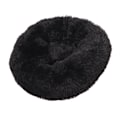 Miniatyrbillede 3 af 8: Husdyrseng Multifunktionel Sød Rund Varmt Behagelig Blød Pels Vaskbar Kattesengsmåtte til Katte Hunde Kæledyr Sort Ydre Diameter 50 cm/19,7 tommer
