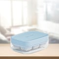 Pikkukuva 7 / 8: 6 Lokeroinen Mini Jääkuutio Muotti Jääteko Summer Ice Säilytyslaatikko Mini Jää Rasva Kotiin Sininen
