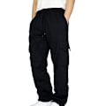 Miniatyrbilde 5 av 5: Kongeblå Herre Casual Cargo Sweatpants med Lommer for Vår og Sommer