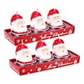 Miniatyrbilde 2 av 8: 2 Esker Julenissen Hodeformede Lys Dekorativt Lysbord Party Ornament Juledekorasjon