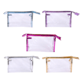 Miniatyrbillede 1 af 8: 5 stk gennemsigtige kosmetiske tasker Fem farver transparent mode PU-læder håndtaske makeup taske Rejseopbevaringstaske