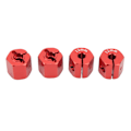 Pikkukuva 6 / 8: 4 kpl 12 mm kuusiokoloadapteria Alumiiniseos 12 mm pyörän navin käyttöadapteri Axial SCX10 90046 D90 1/10 RC-autolle Punainen