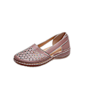 Miniatyrbillede 2 af 4: Rosa Hulede Kile-Sandaler - Afslappet Slip-On Damesko