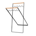 Miniatyrbilde 2 av 8: Søppelposeholder i Metall, Bærbar Søppelposeholder for Utendørs, Bladpose Stativ for Camping, Piknik, Kjøkken, Svart