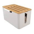 Miniatyrbillede 3 af 8: Router Opbevaringsboks Stor Plads Multi Hul Bit Bambus Dæksel Hjem WiFi Router Organizer
