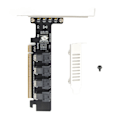 Pikkukuva 1 / 8: PCIE U.2 -sovitin kortti PCIE X16 4 porttiin U.2 NVME SFF8643 SFF8639 PCIE Split laajennuskortti LED-indikaattorilla