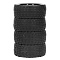 Miniatyrbilde 6 av 8: 4 stk RC Hjuldekk Gummi Dekk Plast Felg Bedre Grep Stabil 1/10 Gummi Hjul Dekk for 1/10 RC Racing Bil Svart