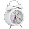 Miniatyrbild 7 av 8: Mini Metal Digital Alarm Clock Mute med lampor blinkande klocka för Sovrum Student Vit
