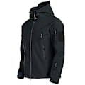 Pikkukuva 1 / 3: Hainväritakki miehille, Shark Skin Soft Shell, taktinen, tuulenpitävä, vedenpitävä, armeijan taistelutakki, huppu, bomber-malli, XL, musta