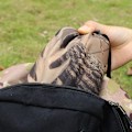 Miniatyrbillede 7 af 8: Vandtæt Army Camo Telt Presenning Lagne Baldakin Markise Regnbeskyttelse (2 x 2m)