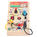 Miniatyrbilde 8 av 8: Busy Toddler Board med 8 LED-lys-brytere Tre Jul Style Lysbryter Opptatt Controller Board Sensorisk leke for under 1 år gammel