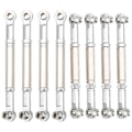 Miniatyrbilde 5 av 8: 8 stk oppgradering metall trekkstang Styrestang for WPL/MN/Feiyu 1/16 RC Bildeler Sølv