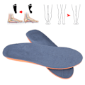 Miniatyrbillede 5 af 8: Unisex ortopædiske indlægssåler X/O-form Benkorrektion Flad fodbuestøtte Ortopædiske puder Orange XL (45-46)