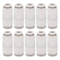 Miniatyrbillede 1 af 8: 10 stk lige reducerende kobling Hurtigkobling pneumatisk luftslange reducer Rørkoblinger Hvid PG6-4