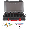 Miniatyrbilde 7 av 8: Multifunksjonell PVC Dobbeltlags Lokkeboks Oppbevaringsboks Fiskeutstyr GrayLure Box