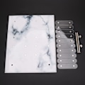 Miniatyrbillede 3 af 8: Neglekunst Visning Holder Akryl Falske Negle Display Stativ Plade Base Gel Polish Showcase Marmor