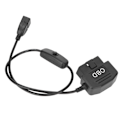 Miniatyrbillede 2 af 8: 16-bens OBD2-stikkontakt USB-strømkabel OBD-adapterkabel 18,9 tommer oplader med universal stik