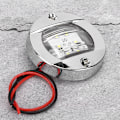 Miniatyrbillede 5 af 8: 4 stk. Klar Linse LED Rund Navigation Bagbord Hvid Lys 12V Krom Vandafvisende til Båd Yacht Lastbiler